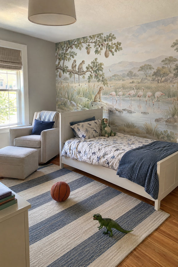 Mural styled in room