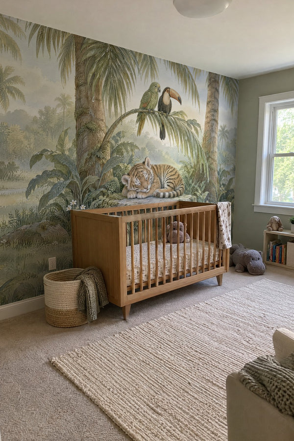 Mural styled in room