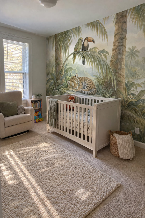 Mural styled in room
