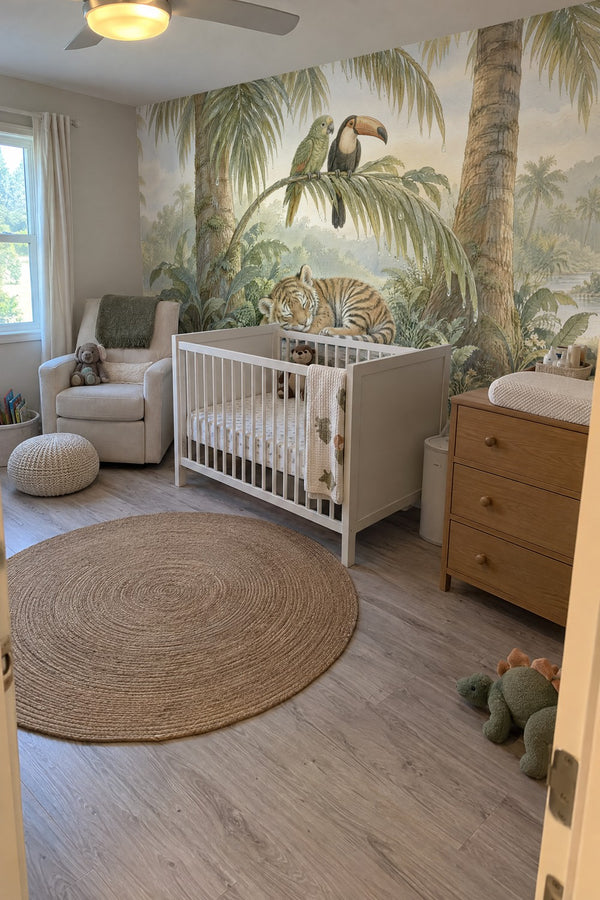 Mural styled in room