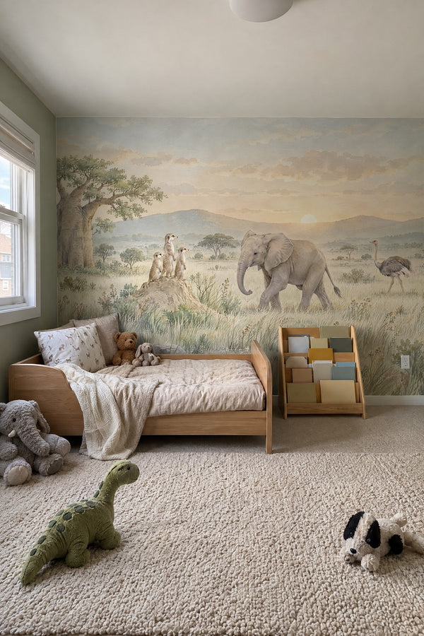 Mural styled in room