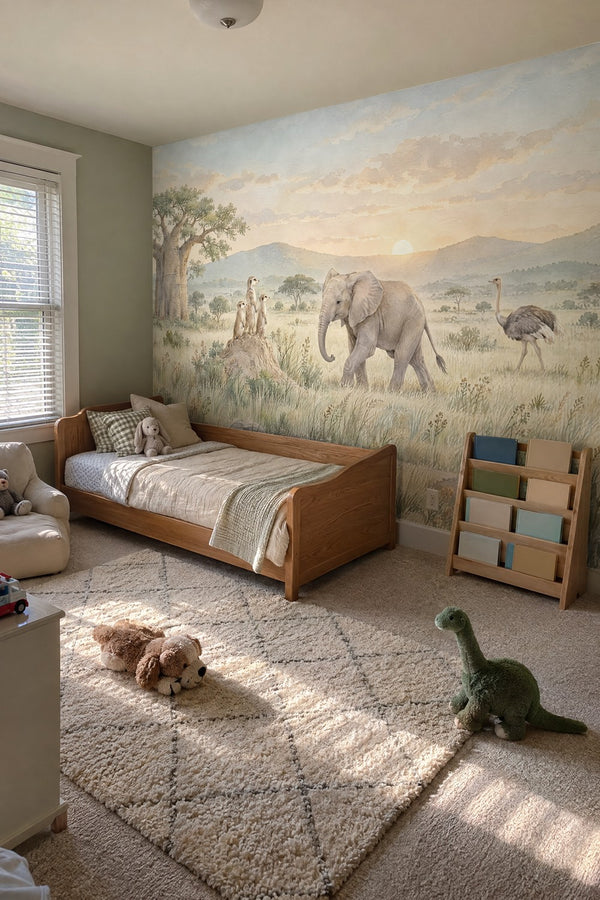Mural styled in room
