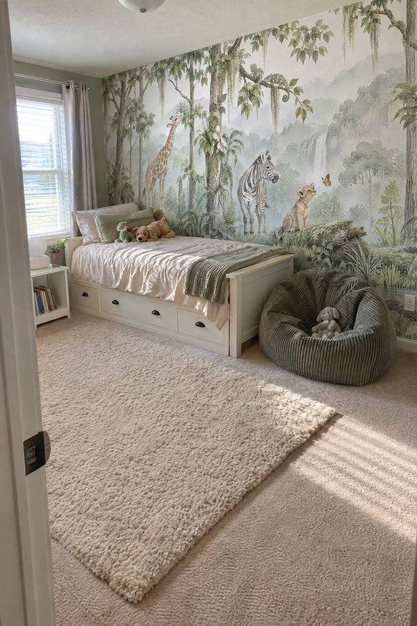 Mural styled in room