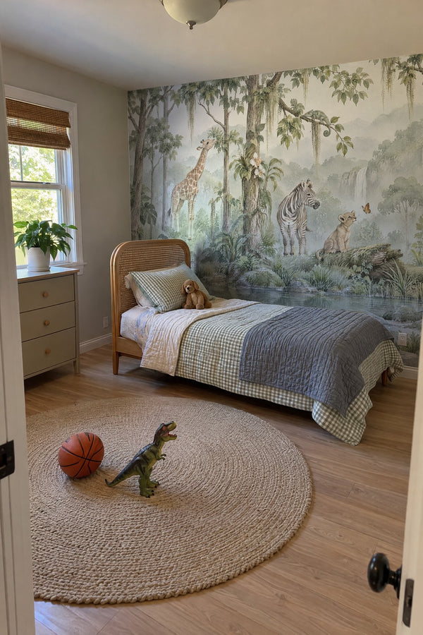 Mural styled in room