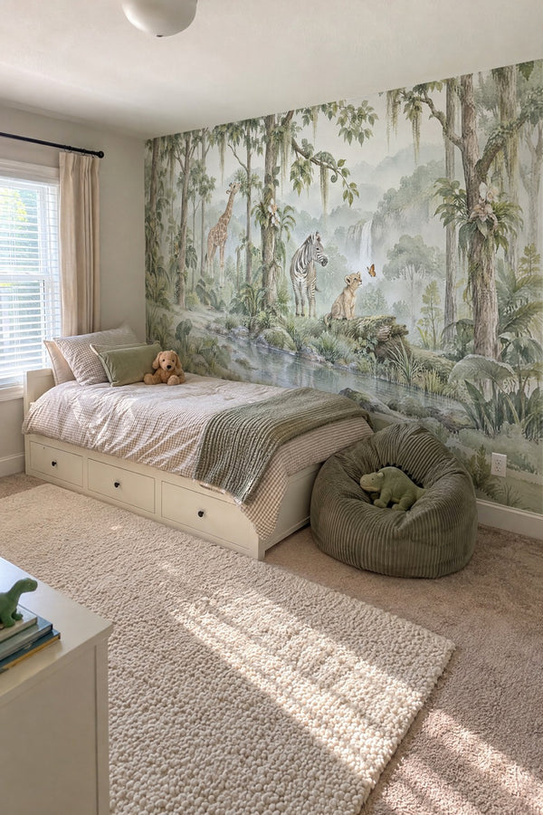 Mural styled in room