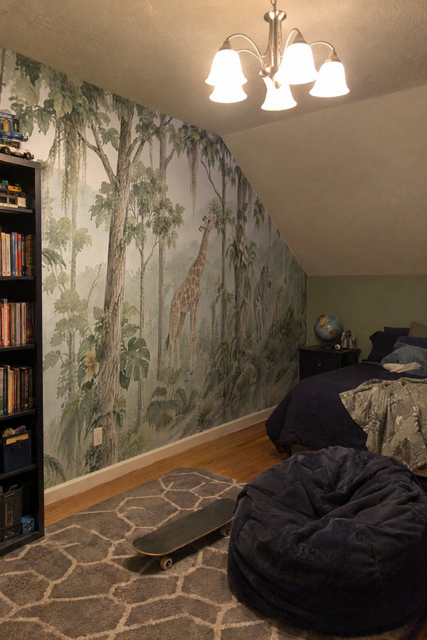 Mural styled in room