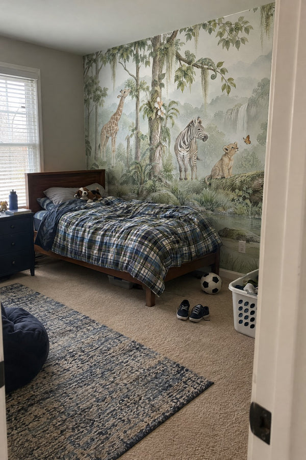 Mural styled in room
