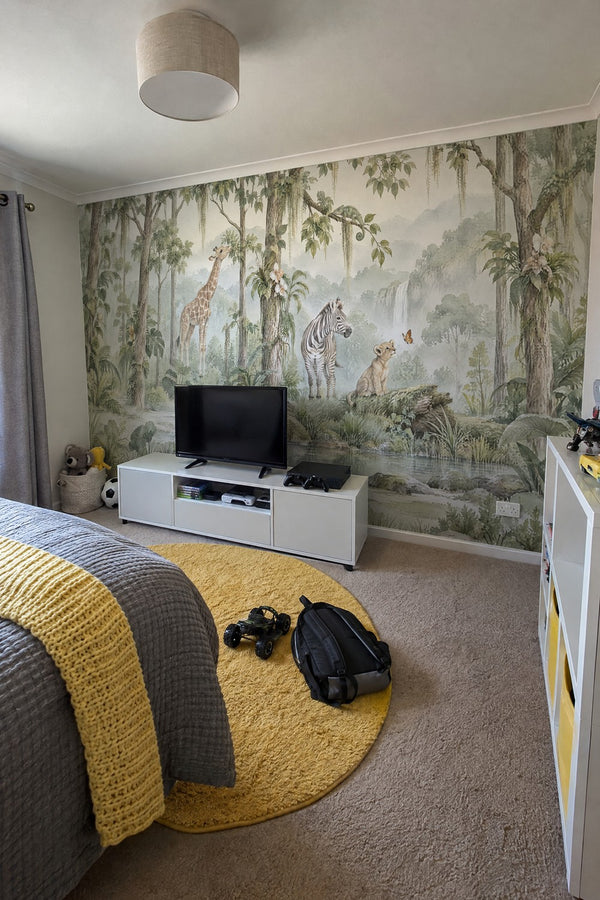 Mural styled in room