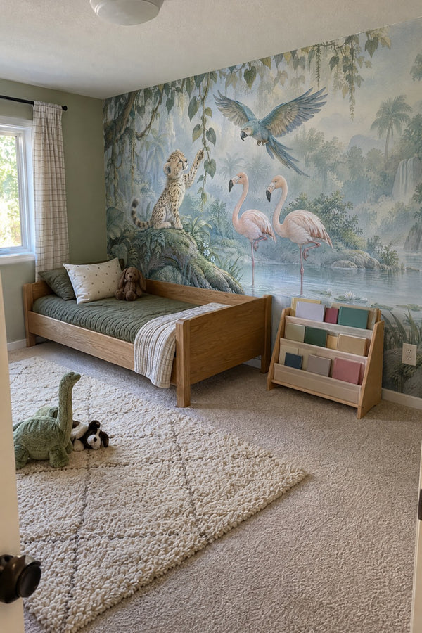 Mural styled in room