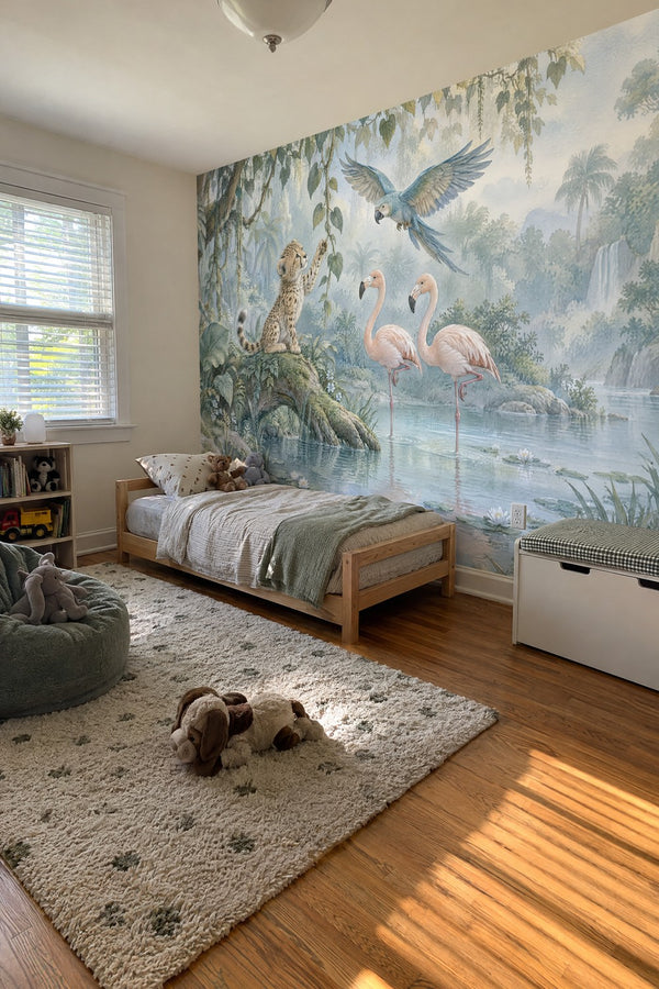 Mural styled in room
