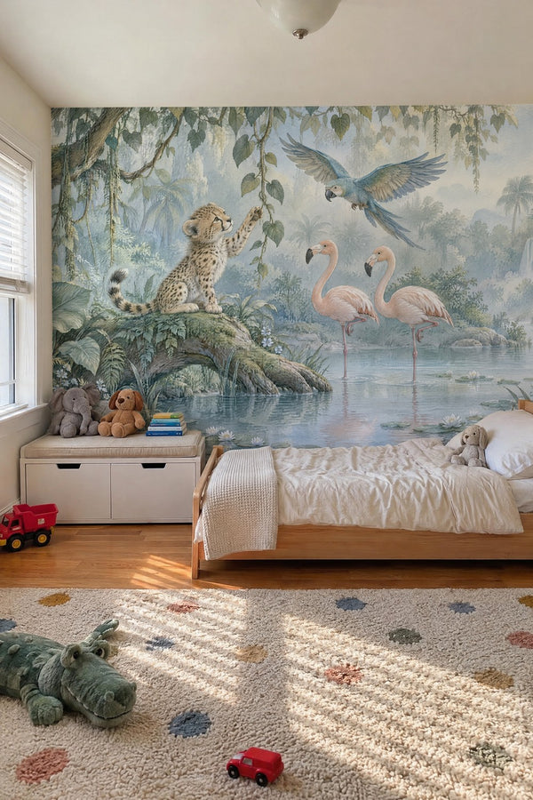 Mural styled in room
