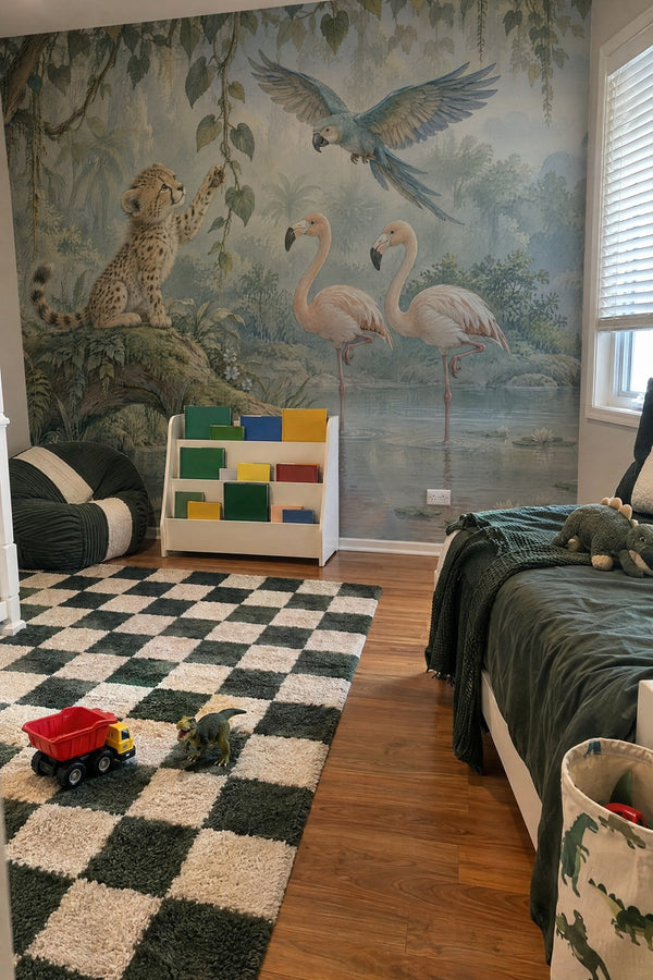 Mural styled in room
