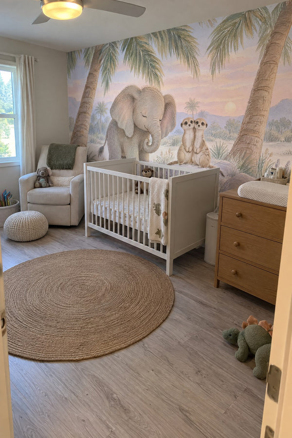 Mural styled in room