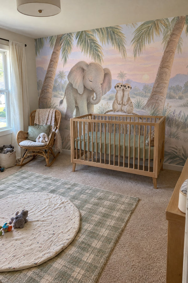 Mural styled in room