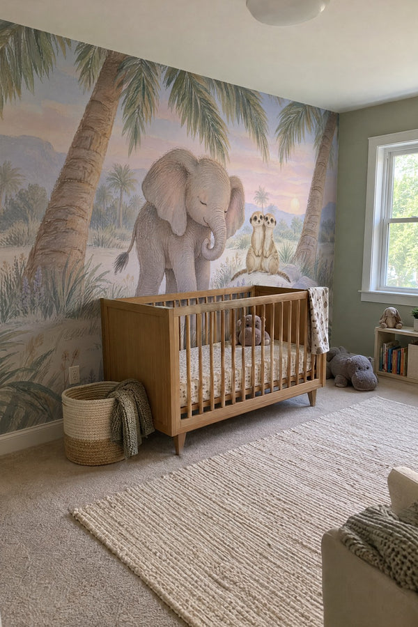 Mural styled in room
