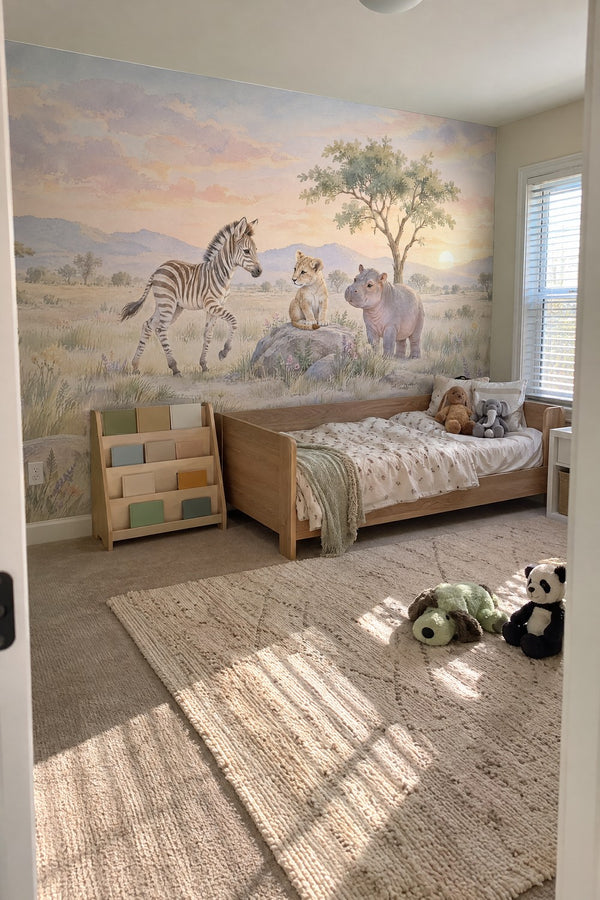 Mural styled in room