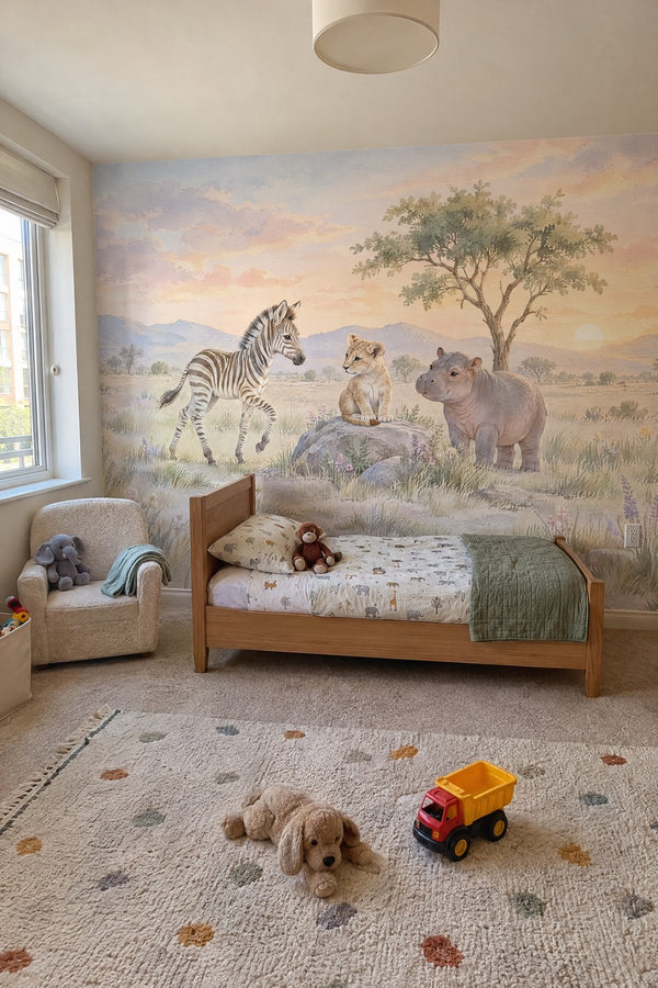 Mural styled in room