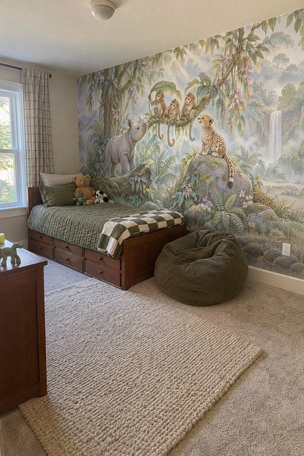 Mural styled in room