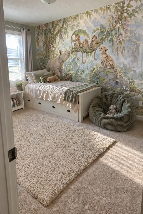 Mural styled in room
