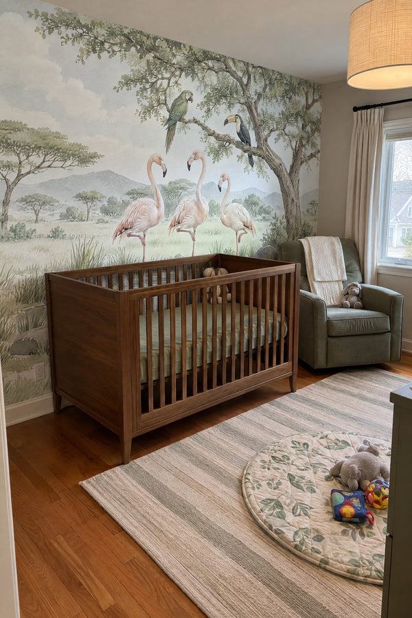 Mural styled in room