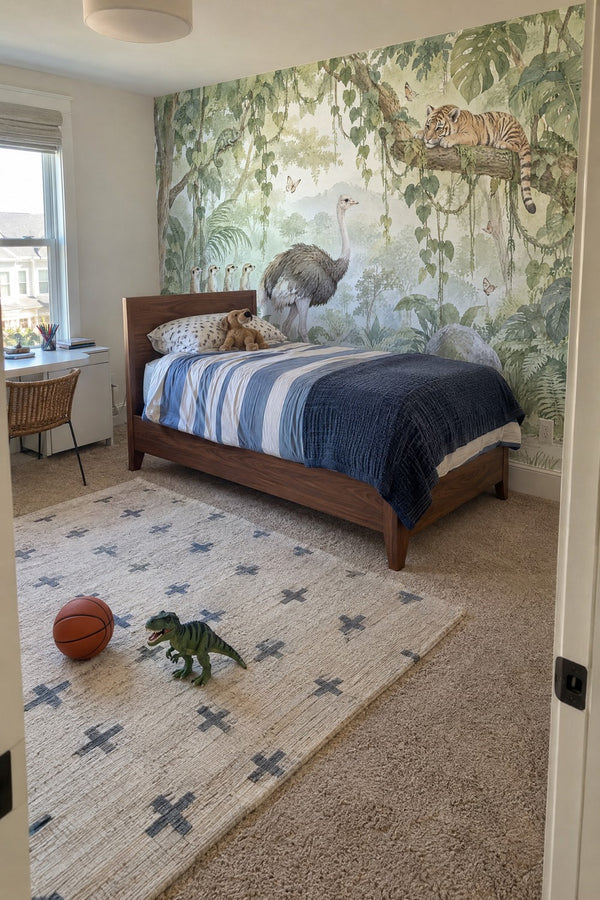 Mural styled in room