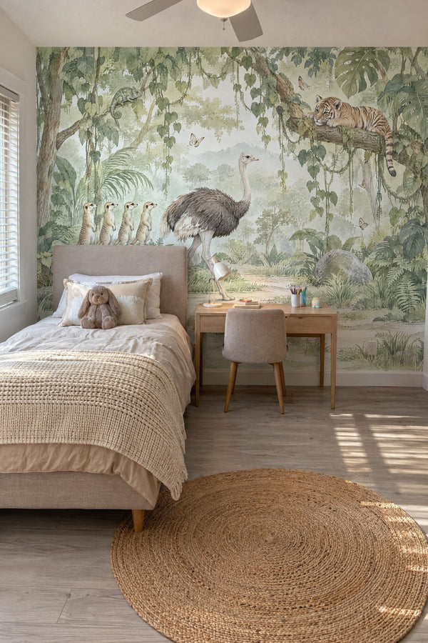 Mural styled in room