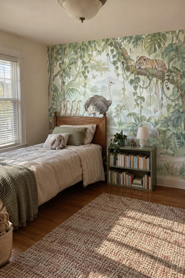 Mural styled in room