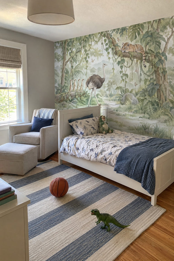 Mural styled in room