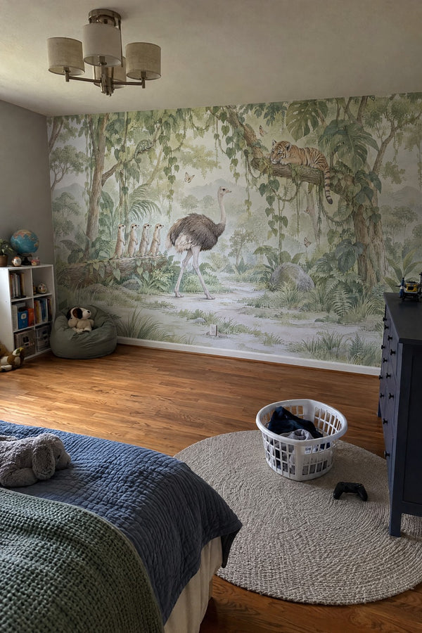 Mural styled in room