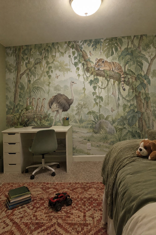 Mural styled in room