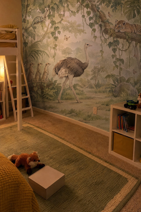 Mural styled in room