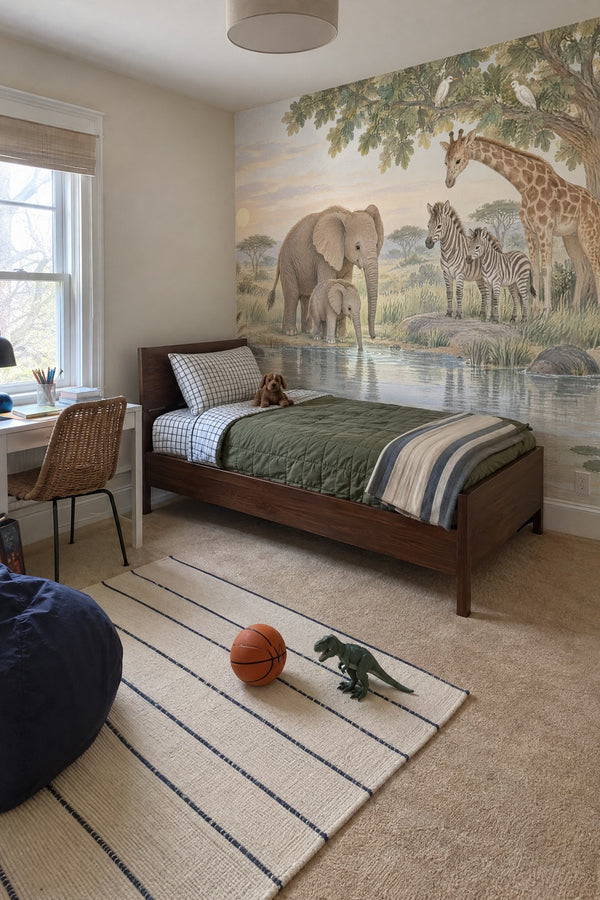 Mural styled in room