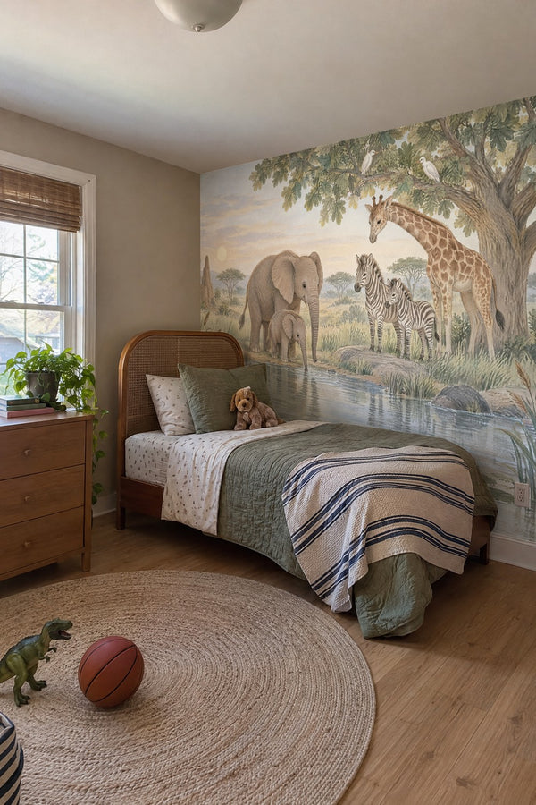 Mural styled in room