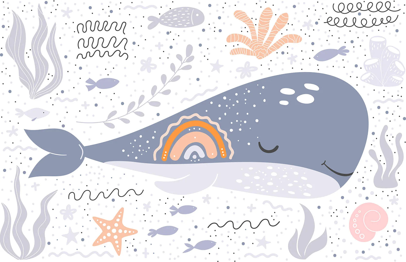 Where a Gentle Whale Carries a Rainbow on its Back