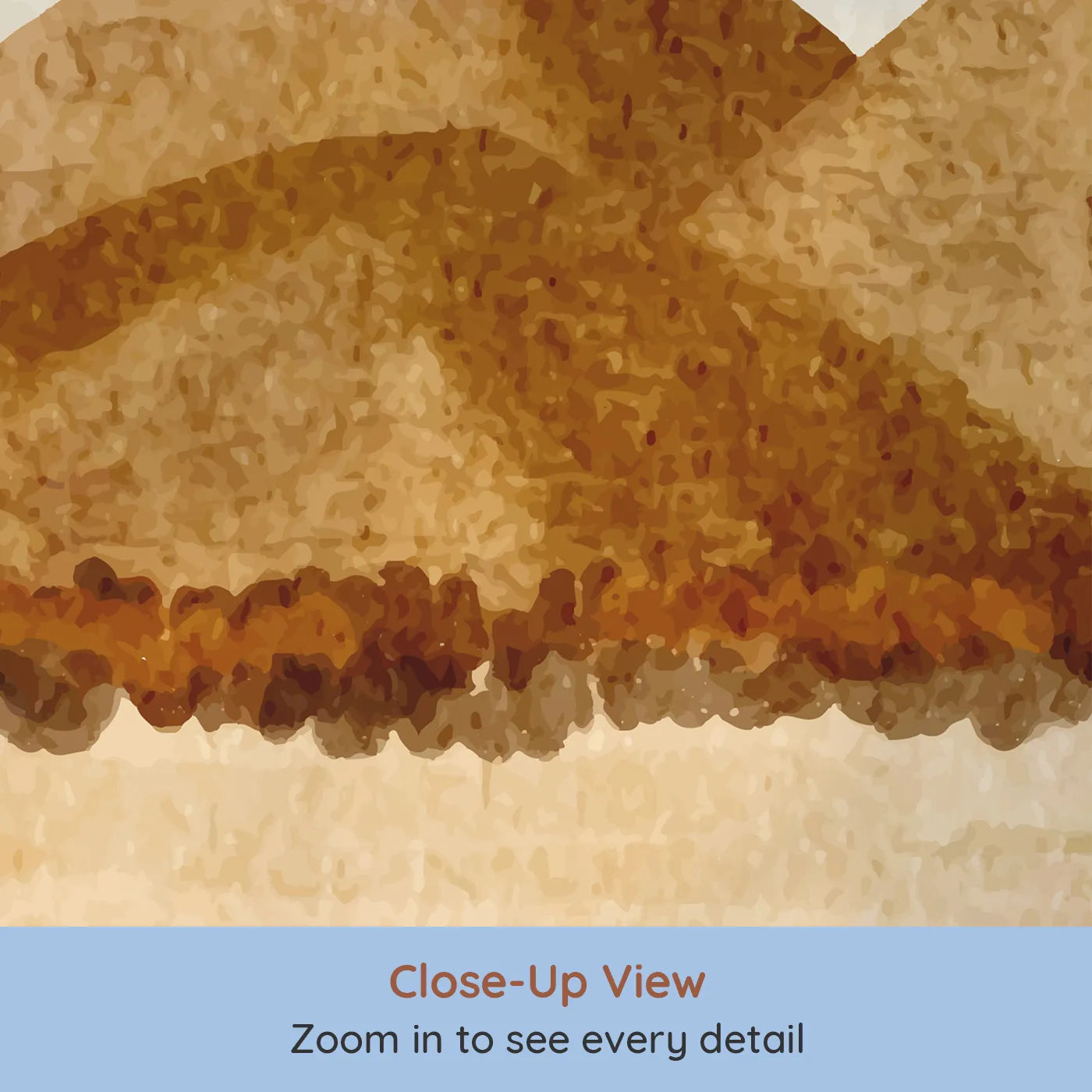 Close-up view of Whimsy Tots' Desert Hills Watercolor Wall Mural (Turn Their Room into a Calm and Arid Landscape).Gender-Neutral
