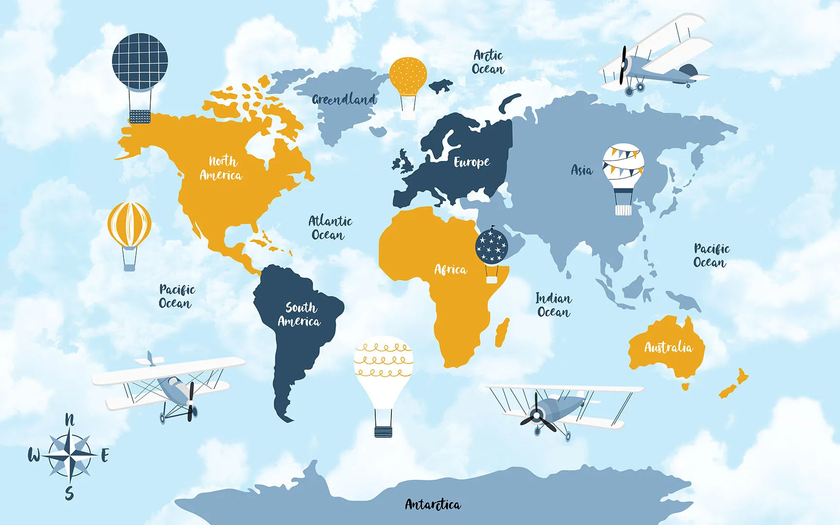 A Stylish, Modern Map for a Little Globetrotter