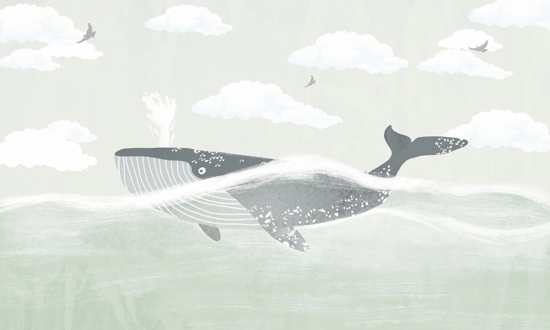 A Peaceful Giant in a Quiet, Dreamy Ocean