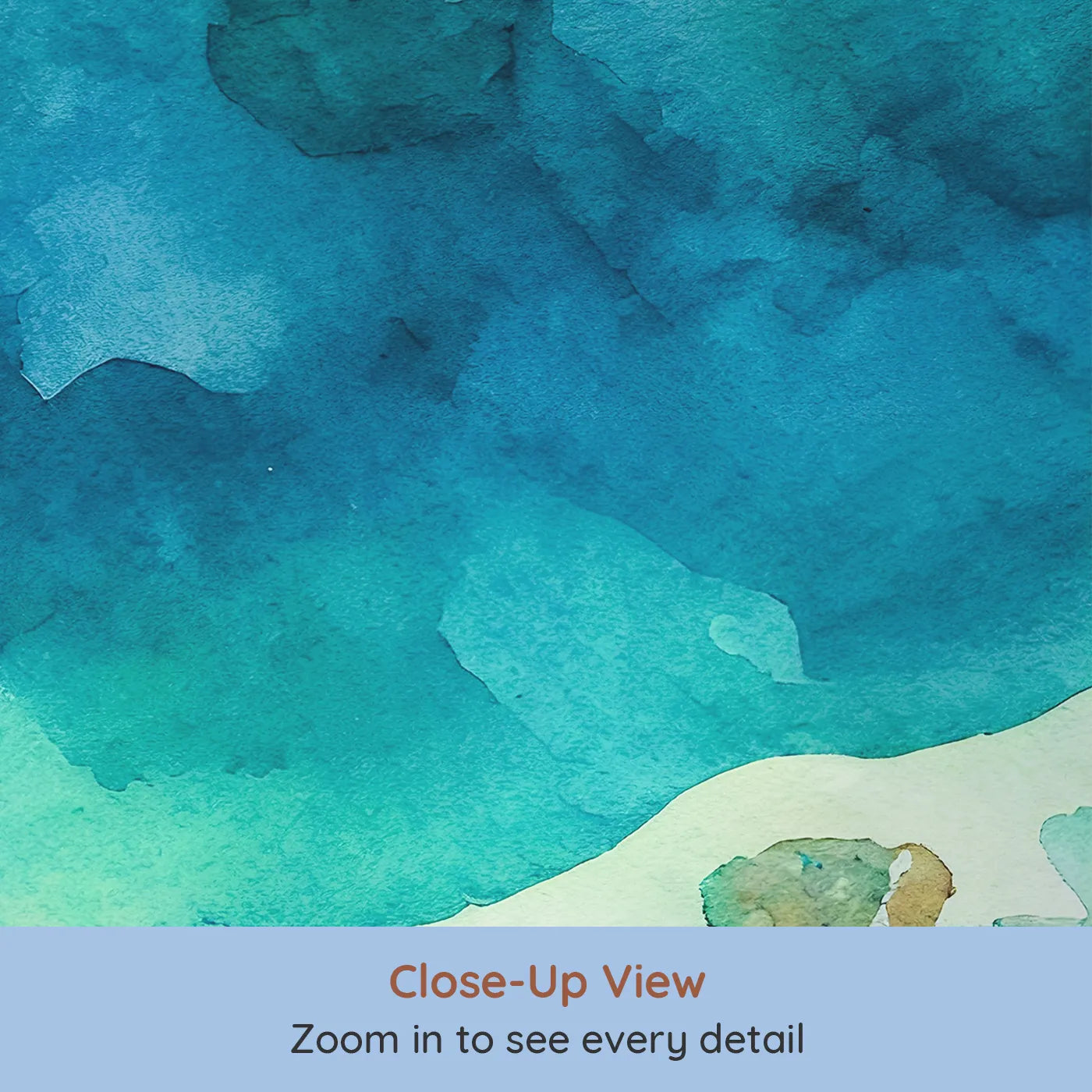 Close-up view of Whimsy Tots' Abstract Coral Reef Wall Mural (Turn Their Room into a Vibrant, Underwater Painting).Gender-Neutral
