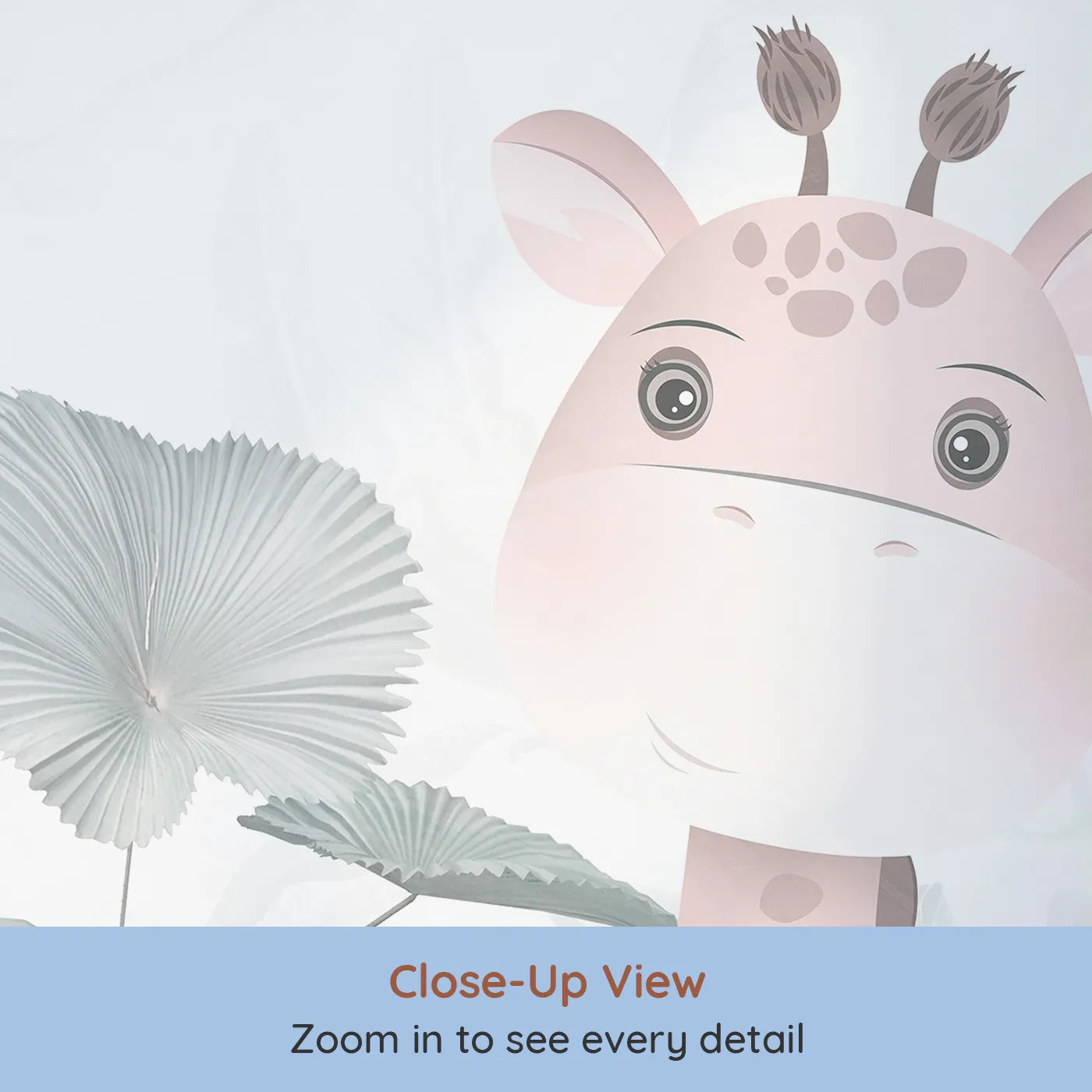 Close-up view of Whimsy Tots' Pink Safari Aviators Wall Mural (Turn Their Room into a High-Flying Jungle Adventure).Best for Girls