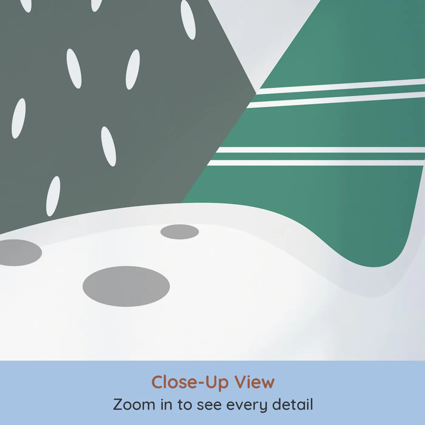Close-up view of Whimsy Tots' Minimalist Dinosaur Friends Wall Mural (Turn Their Room into a Calm and Gentle Prehistoric Playground).Gender-Neutral