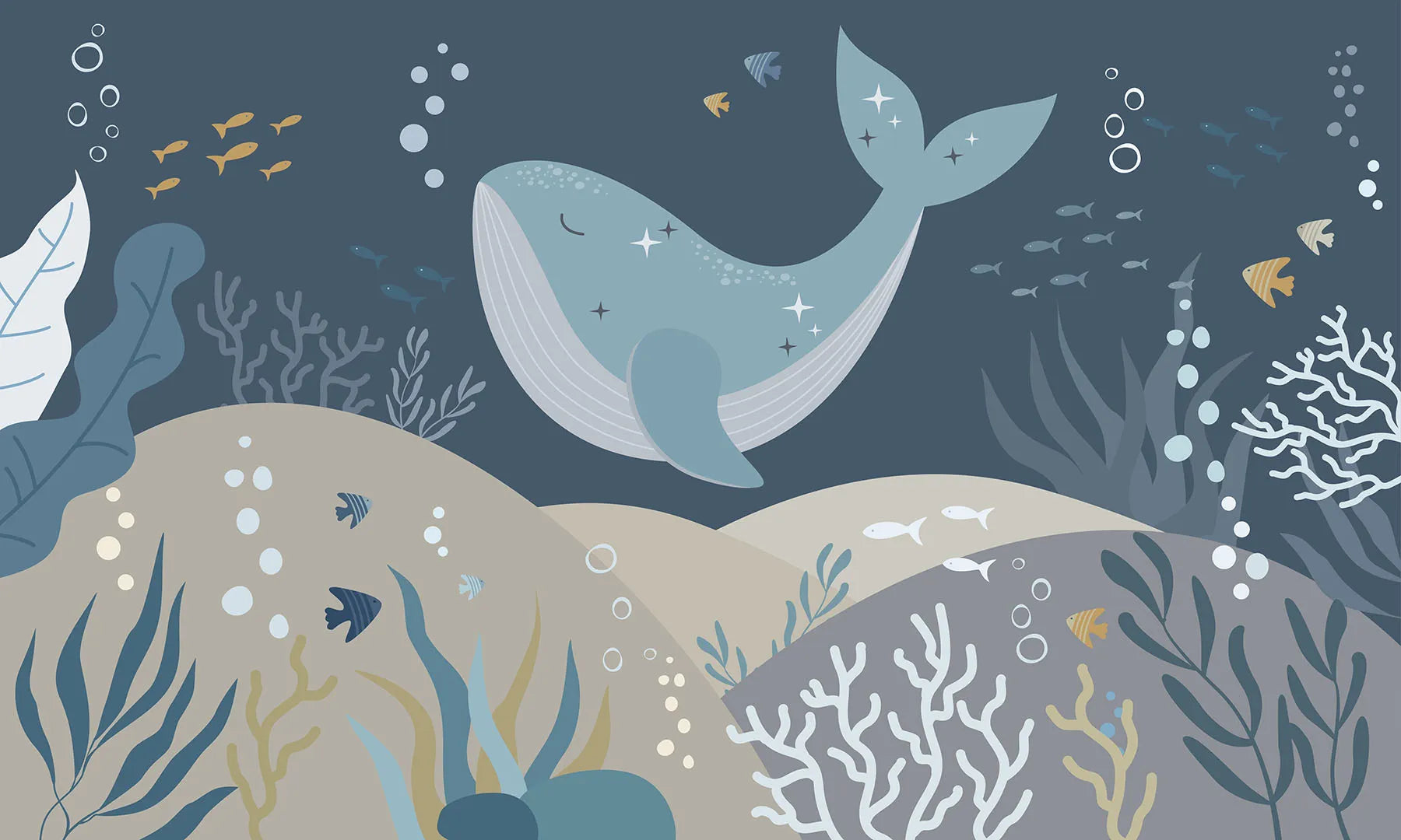 A Place Where a Gentle Giant Swims Through a Starry Dream
