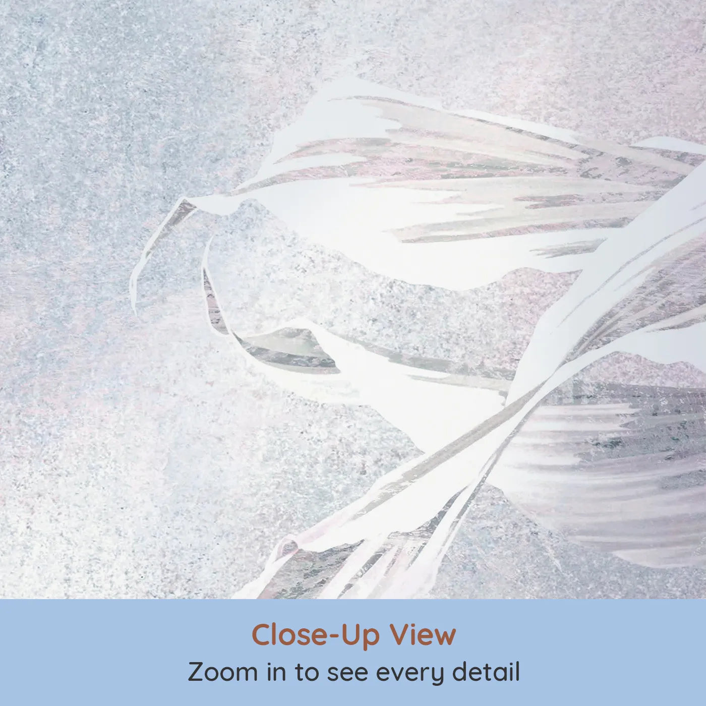Close-up view of Whimsy Tots' Abstract Glitter Leaves Wall Mural (Turn Their Room into a Dreamy, Sparkling Garden).Gender-Neutral