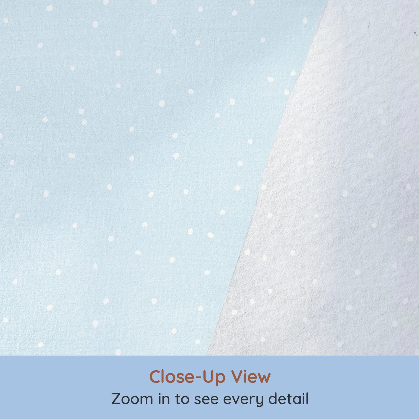 Close-up view of Whimsy Tots' Snowy Forest Wall Mural (Turn Their Room into a Peaceful, Painted Woodland).Gender-Neutral