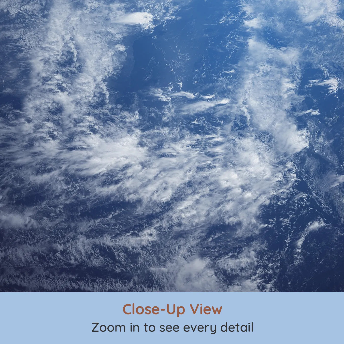 Close-up view of Whimsy Tots' Planet Earth Wall Mural (Turn Their Room into an Astronaut's View of Home).Gender-Neutral