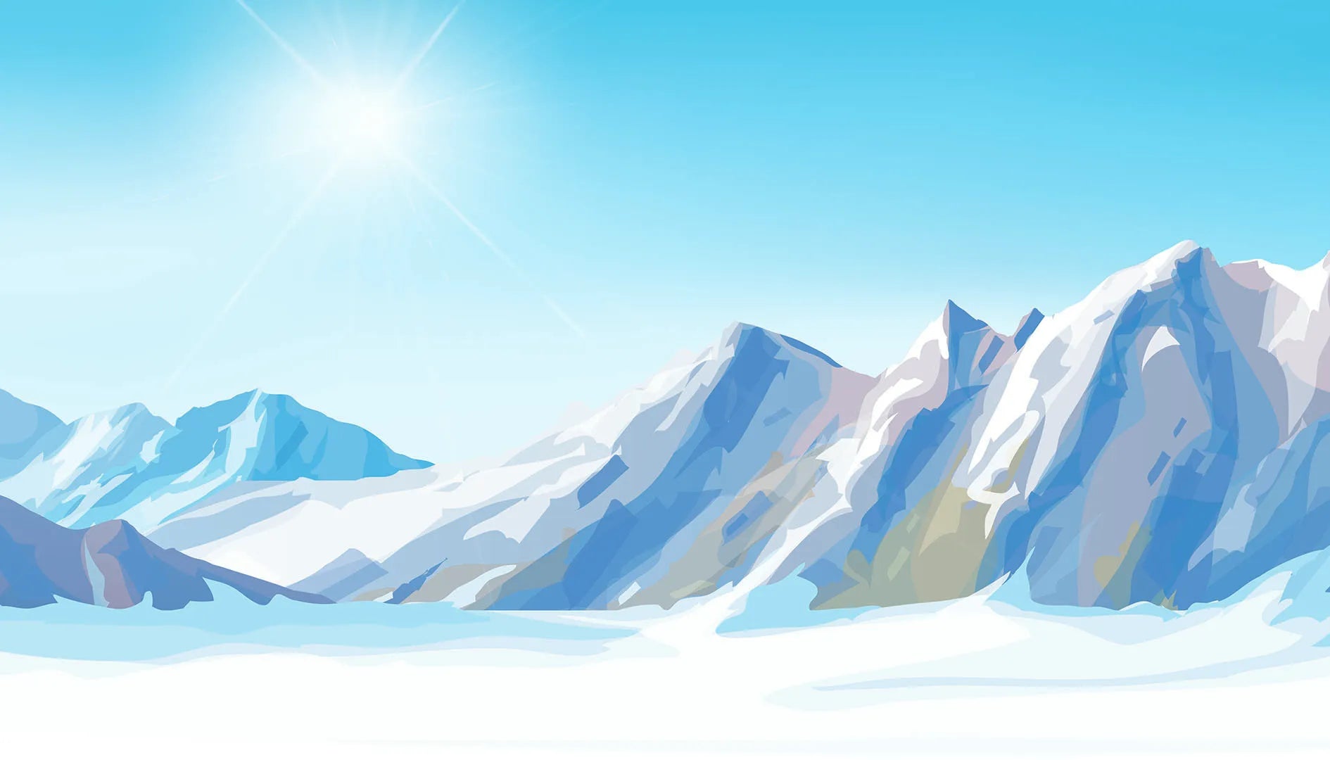 A Breathtaking View of a Clear, Cold, Sunny Day