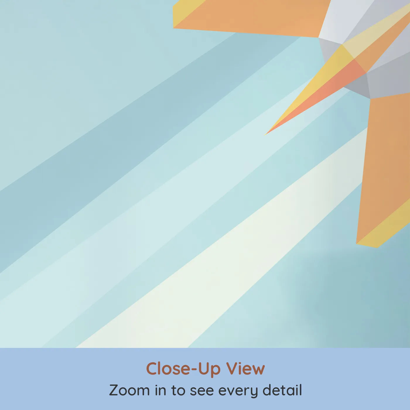 Close-up view of Whimsy Tots' Papercraft Rocket in the Clouds Wall Mural (Turn Their Room into a High-Flying, Crafty Adventure).Gender-Neutral
