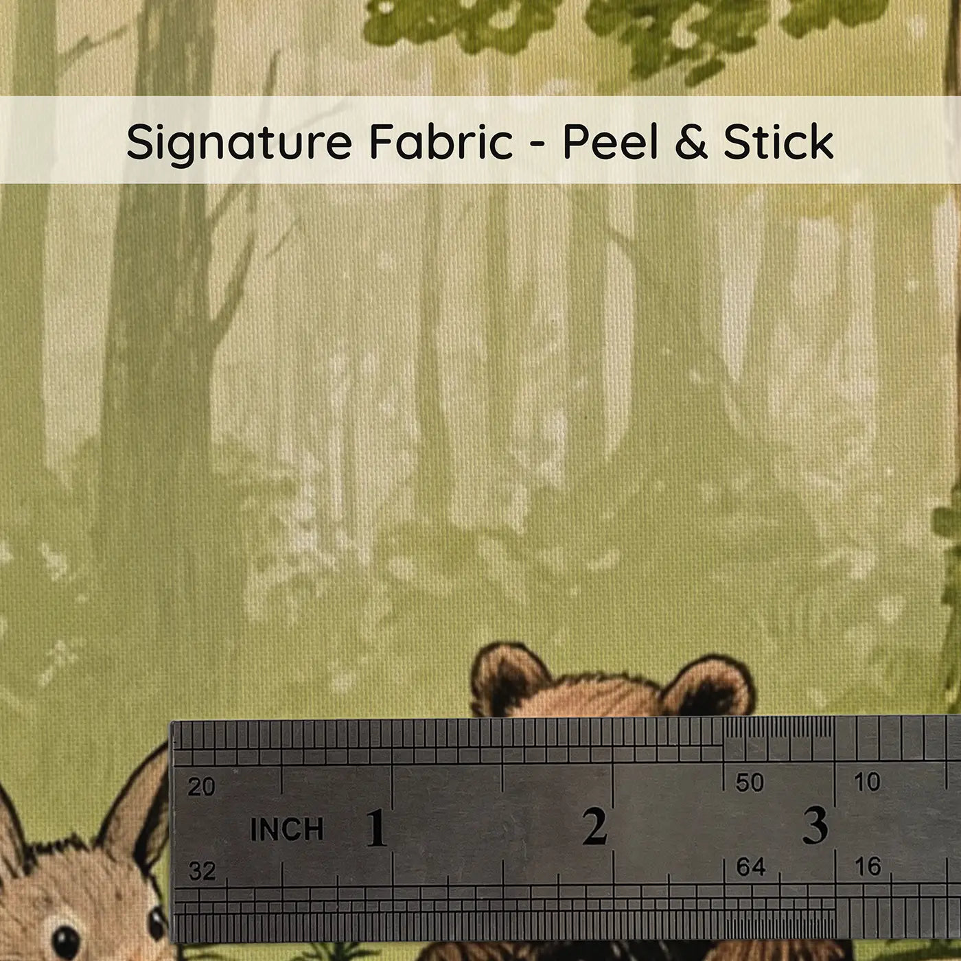 Fabric texture close-up of Log Tunnel Adventure Wallpaper Mural by Whimsy Tots