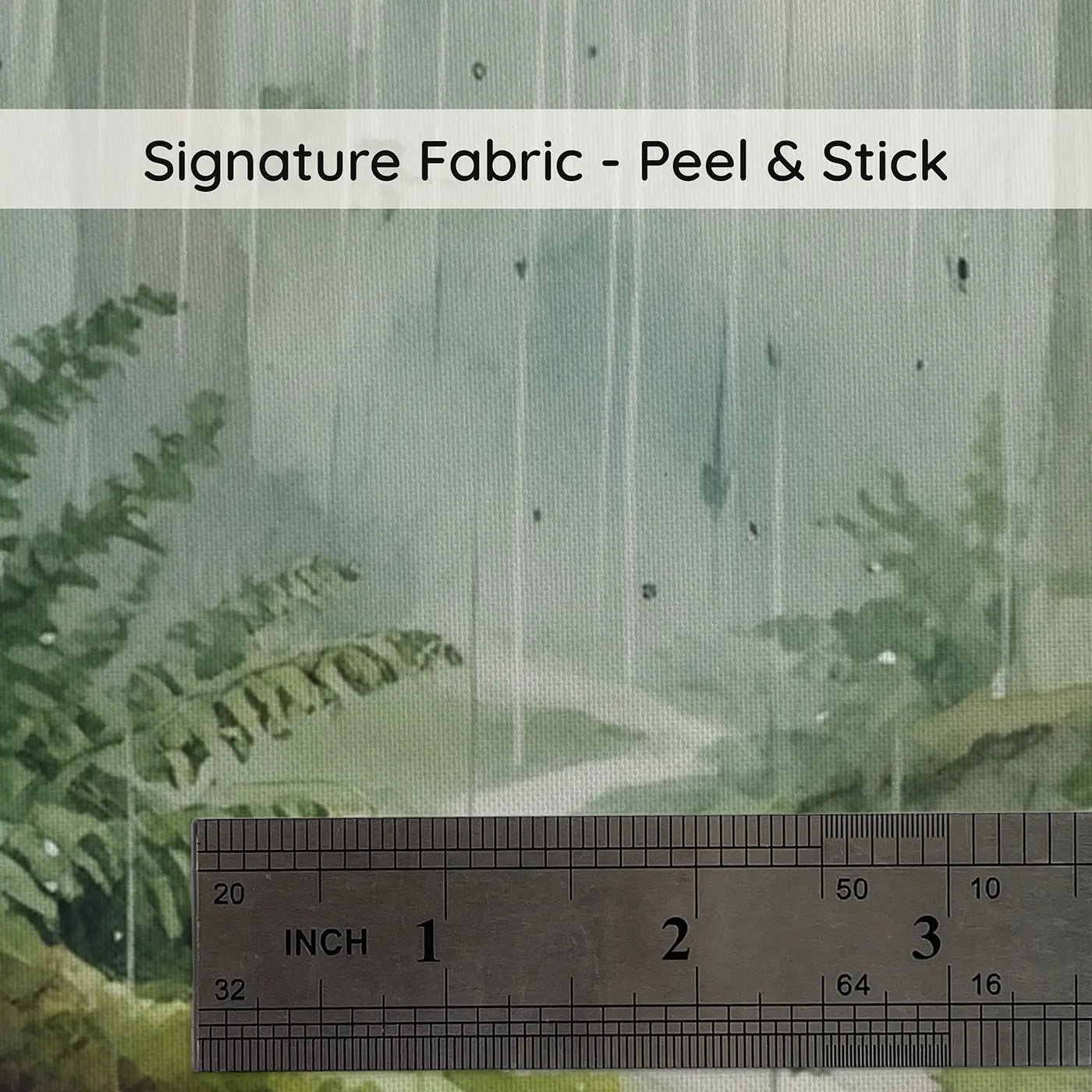 Fabric texture close-up of Hedgehog Family Rainy Path Wallpaper Mural by Whimsy Tots