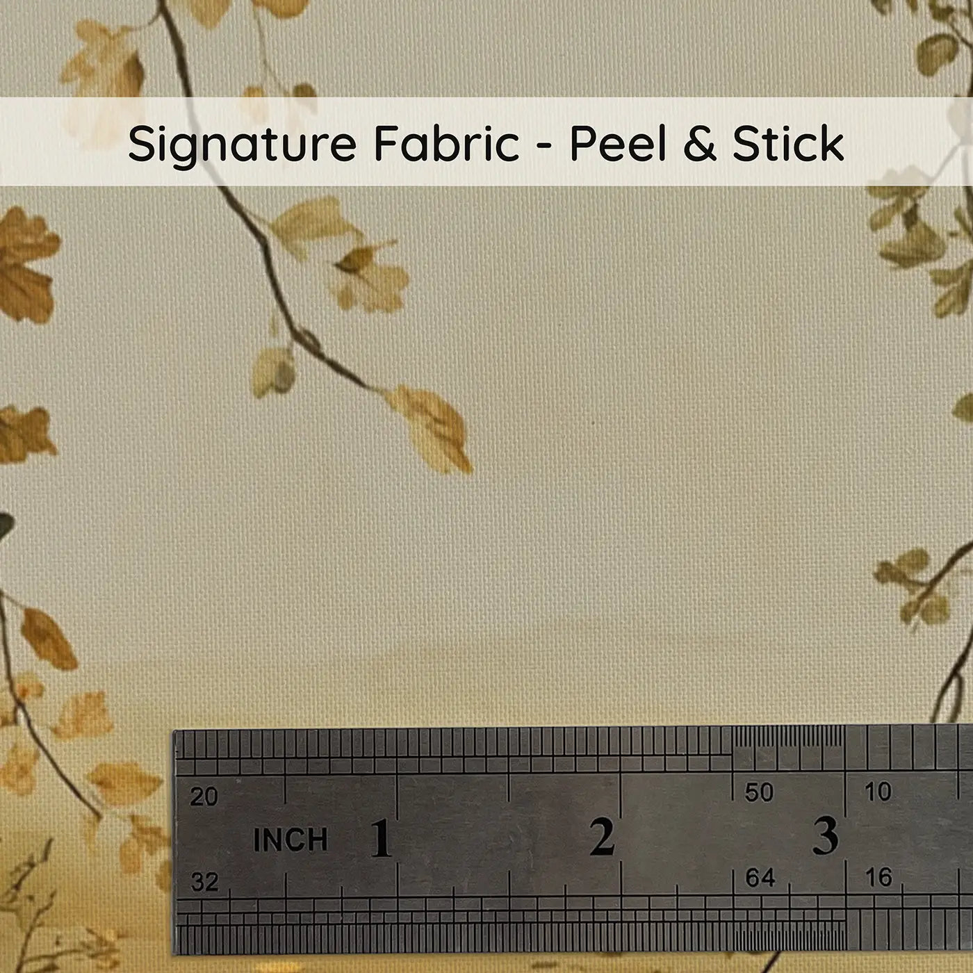 Fabric texture close-up of Autumn Nut Gathering Friends Wallpaper Mural by Whimsy Tots