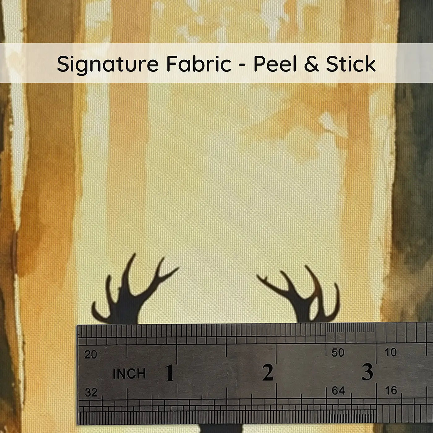 Fabric texture close-up of Cathedral Forest Deer Wallpaper Mural by Whimsy Tots